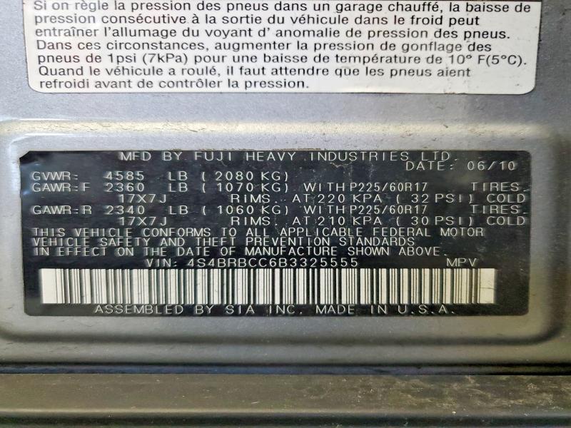Продаж на аукціоні авто 2011 Subaru Outback, vin: 4S4BRBCC6B3325555, номер лоту: 66968626