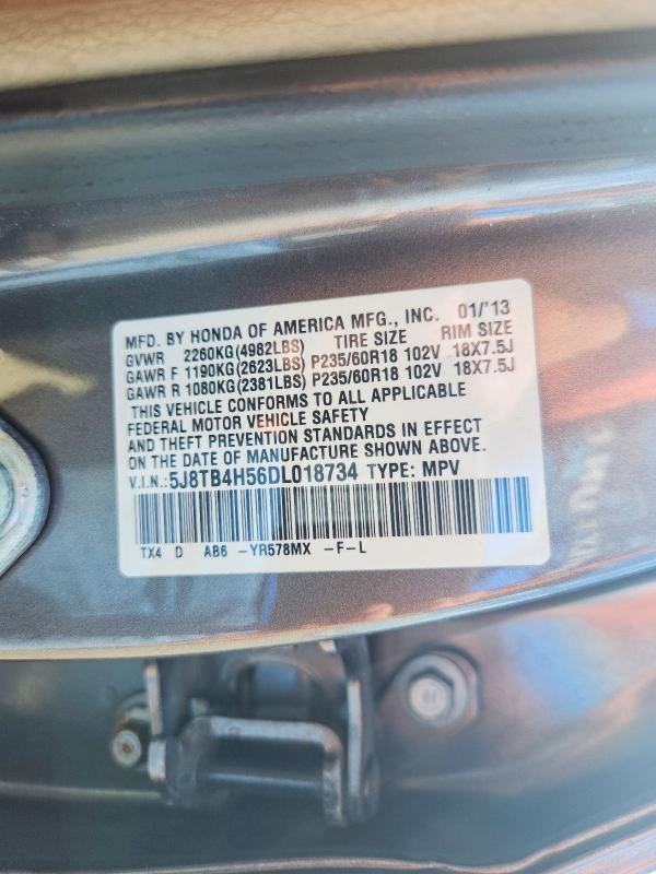 Aukcja sprzedaży 2013 Acura Rdx, vin: 5J8TB4H56DL018734, numer aukcji: 66667106