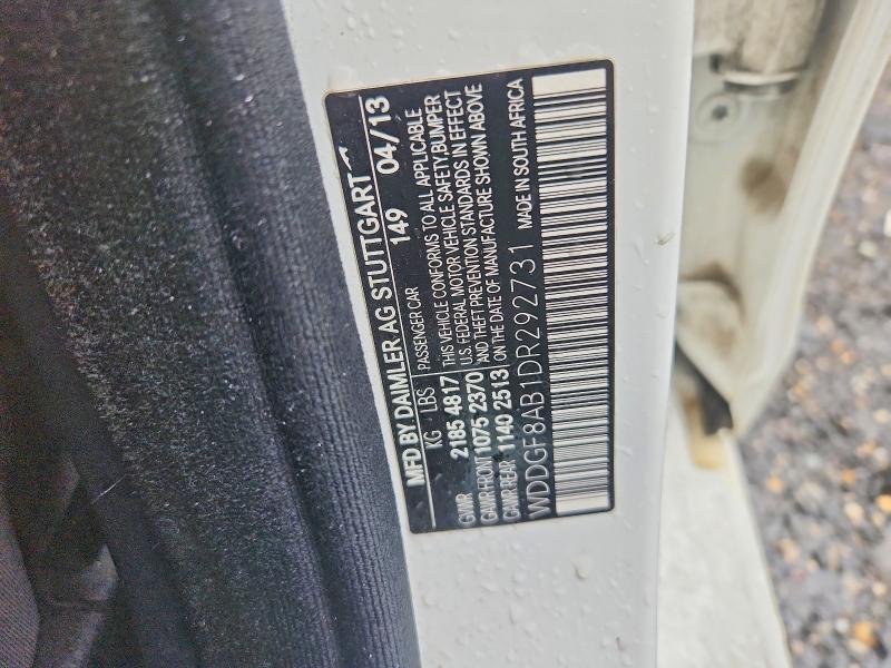 63505556 :رقم المزاد ، WDDGF8AB1DR292731 vin ، 2013 Mercedes-benz C مزاد بيع