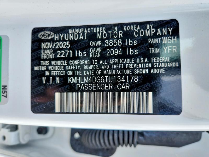 Продаж на аукціоні авто 2026 Hyundai Elantra, vin: KMHLM4DG6TU134178, номер лоту: 63873736