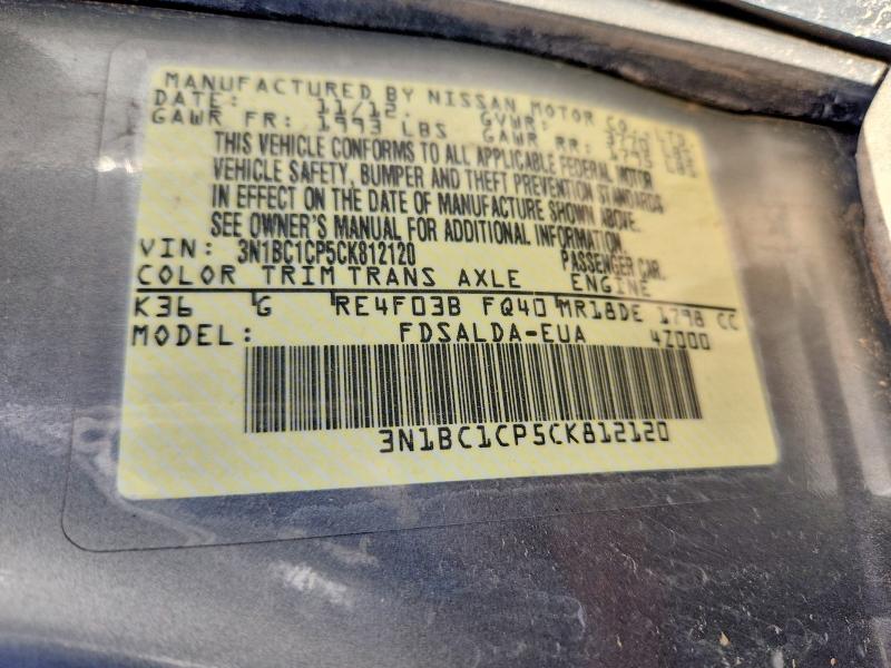 Aukcja sprzedaży 2012 Nissan Versa, vin: 3N1BC1CP5CK812120, numer aukcji: 64052466