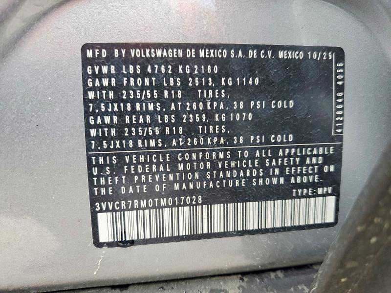 Продажа на аукционе авто 2026 Volkswagen Tiguan, vin: 3VVCR7RM0TM017028, номер лота: 63577206