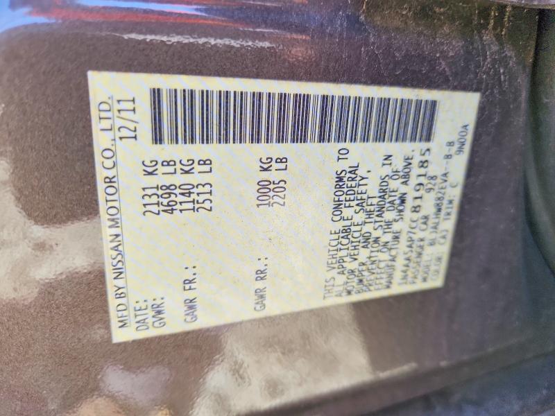 Продажа на аукционе авто 2012 Nissan Maxima, vin: 1N4AA5AP7CC819185, номер лота: 63099846