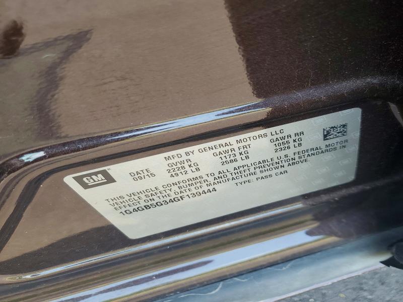 2016 Buick Lacrosse მანქანა იყიდება აუქციონზე, vin: 1G4GB5G34GF139444, აუქციონის ნომერი: 64611346