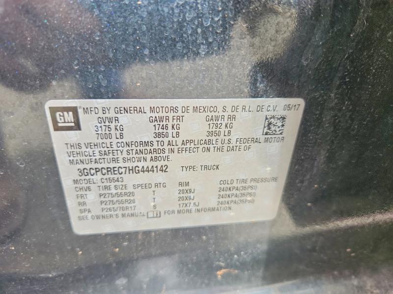 63435636 :رقم المزاد ، 3GCPCREC7HG444142 vin ، 2017 Chevrolet Silverado مزاد بيع