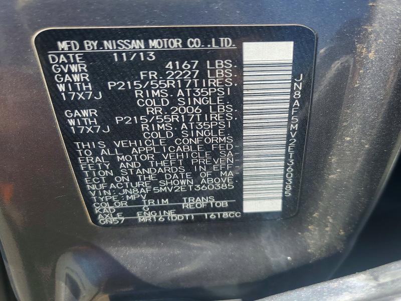 Aukcja sprzedaży 2014 Nissan Juke, vin: JN8AF5MV2ET360385, numer aukcji: 66161886
