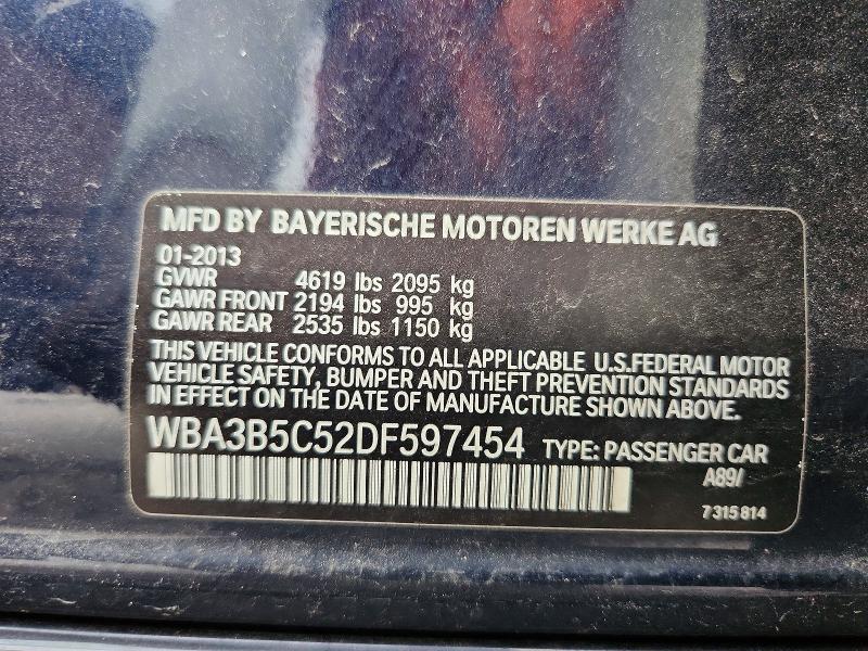 66211916 :رقم المزاد ، WBA3B5C52DF597454 vin ، 2013 Bmw 328 مزاد بيع