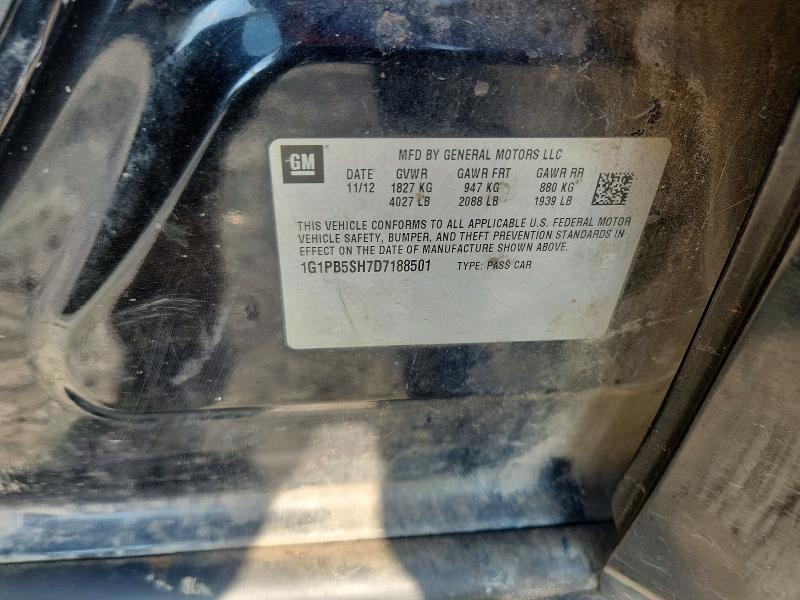 Aukcja sprzedaży 2013 Chevrolet Cruze, vin: 1G1PB5SH7D7188501, numer aukcji: 66430596