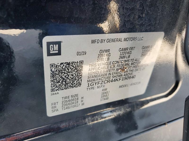 2019 Cadillac Xt4 მანქანა იყიდება აუქციონზე, vin: 1GYFZCR44KF150940, აუქციონის ნომერი: 65288986