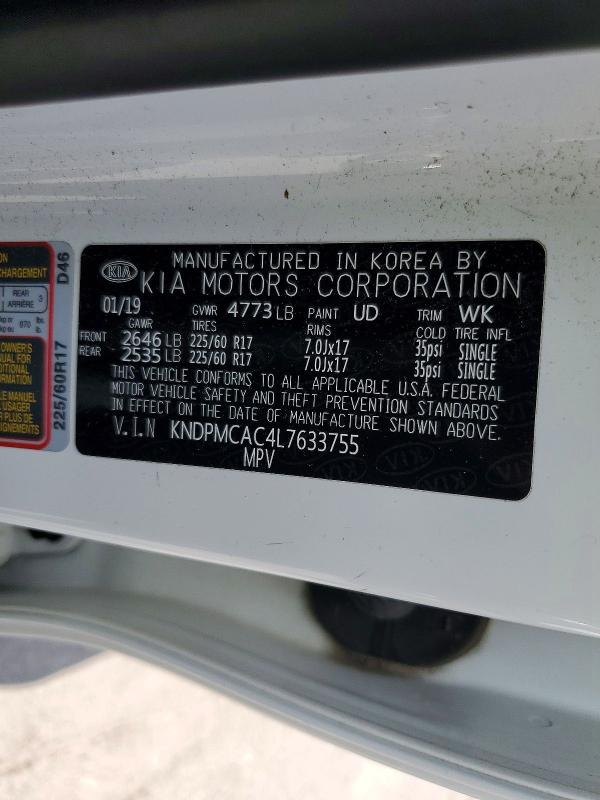 Продажа на аукционе авто 2020 Kia Sportage, vin: KNDPMCAC4L7633755, номер лота: 66286246
