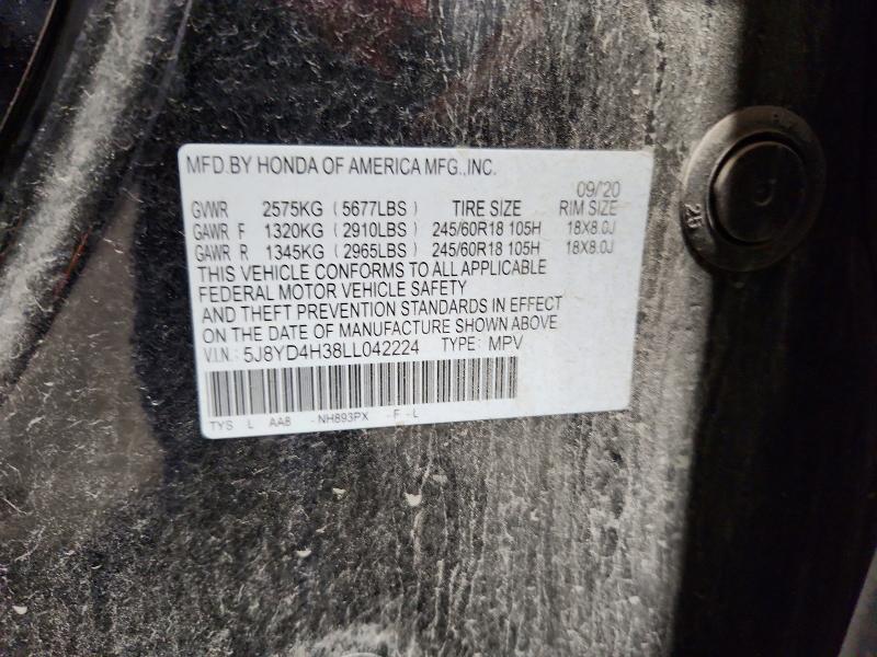 Продаж на аукціоні авто 2020 Acura Mdx, vin: 5J8YD4H38LL042224, номер лоту: 66236446