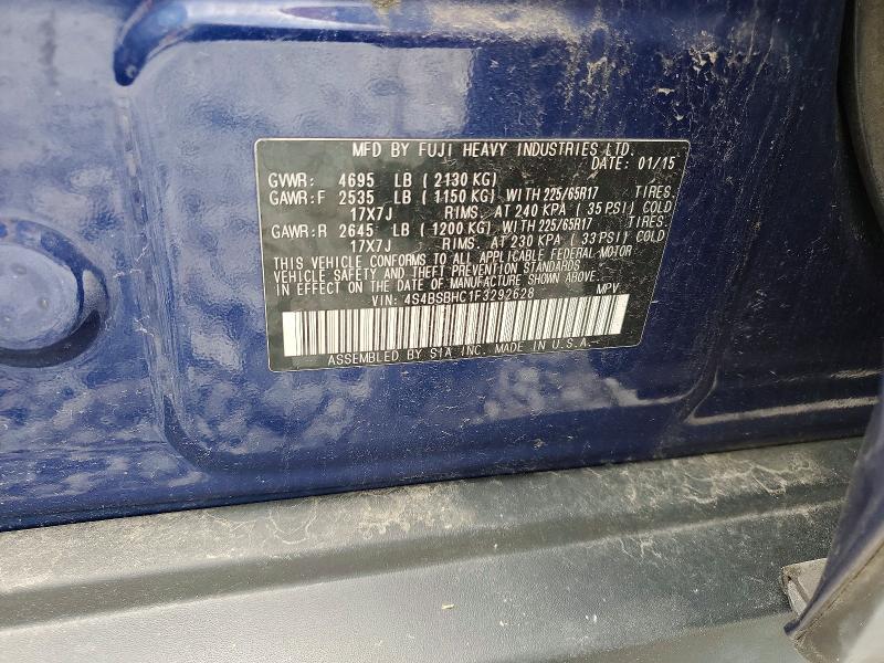 Продажа на аукционе авто 2015 Subaru Outback, vin: 4S4BSBHC1F3292628, номер лота: 63724156