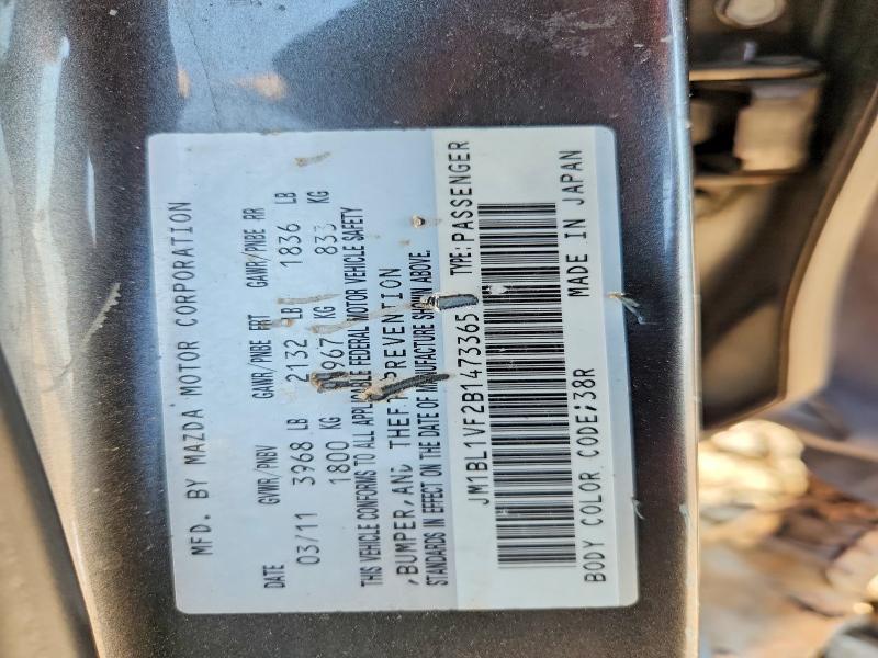 Aukcja sprzedaży 2011 Mazda 3, vin: JM1BL1VF2B1473365, numer aukcji: 63728866