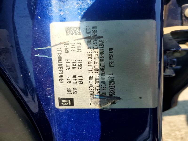 64370826 :رقم المزاد ، 1G4PP5SKXE4207514 vin ، 2014 Buick Verano مزاد بيع