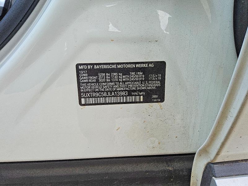 64857036 :رقم المزاد ، 5UXTR9C58JLA13983 vin ، 2018 Bmw X3 مزاد بيع