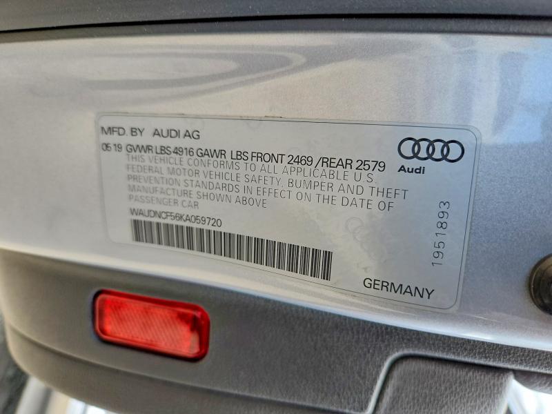 Aukcja sprzedaży 2019 Audi A5, vin: WAUDNCF56KA059720, numer aukcji: 64327916