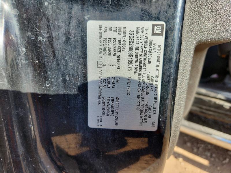 65304706 :رقم المزاد ، 3GCEC23009G139073 vin ، 2009 Chevrolet Silverado مزاد بيع