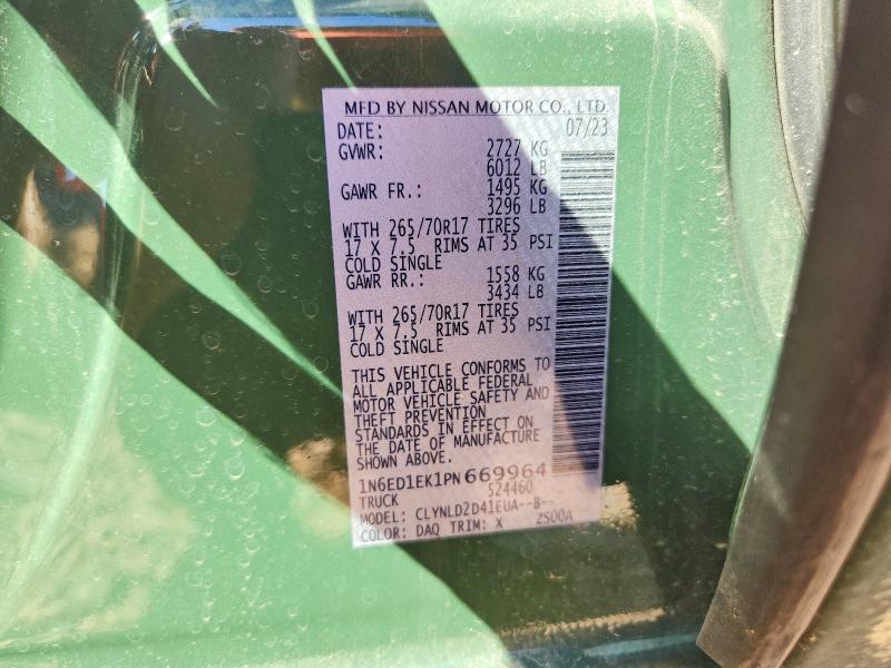 Продажа на аукционе авто 2023 Nissan Frontier, vin: 1N6ED1EK1PN669964, номер лота: 65445546