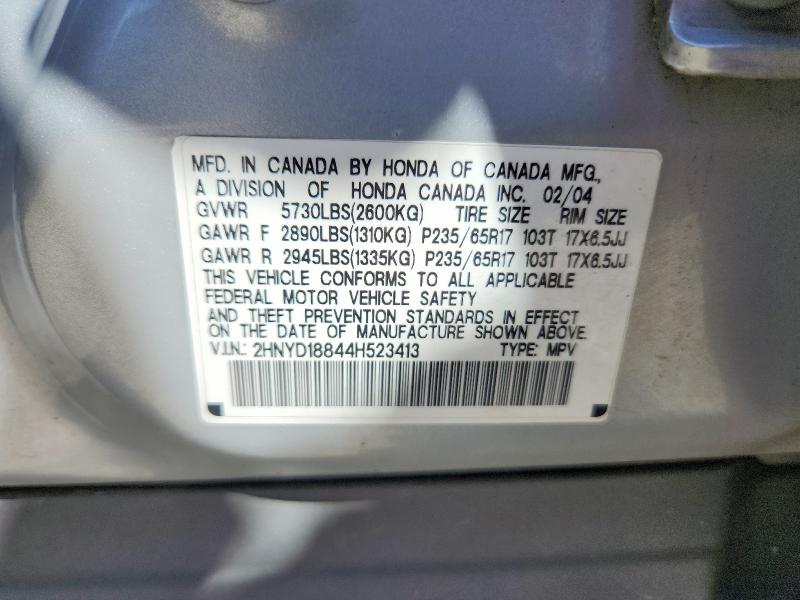 Продажа на аукционе авто 2004 Acura Mdx, vin: 2HNYD18844H523413, номер лота: 66459026