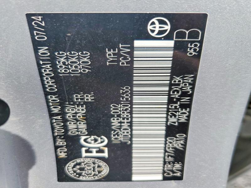 Продаж на аукціоні авто 2024 Toyota Corolla Hybrid, vin: JTDBDMHE8R3015636, номер лоту: 63665386