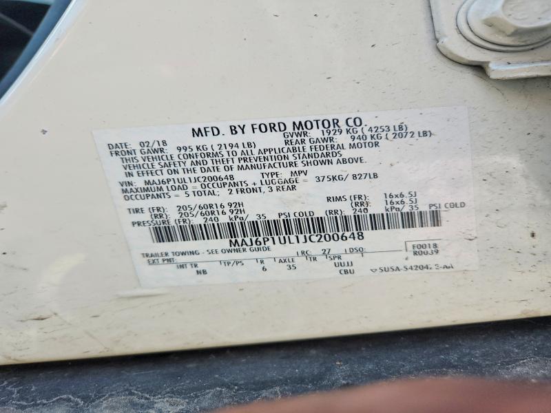 Продаж на аукціоні авто 2018 Ford Ecosport, vin: MAJ6P1UL1JC200648, номер лоту: 66793656