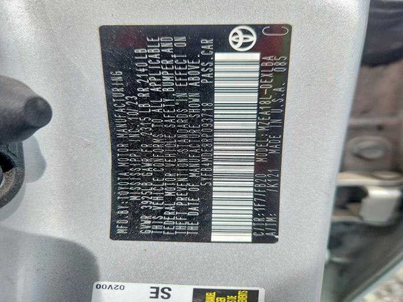 64129266 :رقم المزاد ، 5YFB4MDE8RP093718 vin ، 2024 Toyota Corolla مزاد بيع