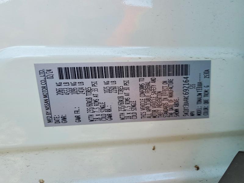 2024 Nissan Rogue მანქანა იყიდება აუქციონზე, vin: 5N1BT3BA4RC692164, აუქციონის ნომერი: 63241406