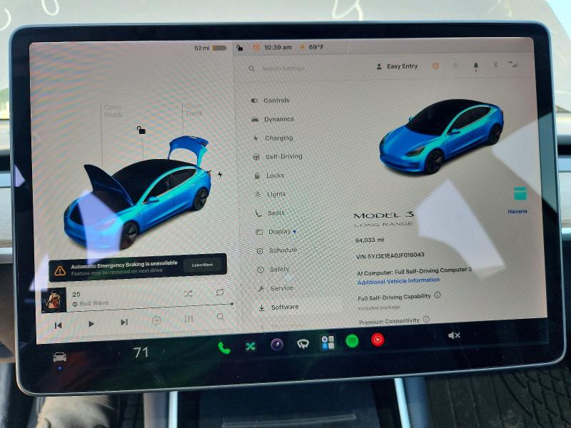 Продажа на аукционе авто 2018 Tesla Model 3, vin: 5YJ3E1EA0JF019043, номер лота: 62487516