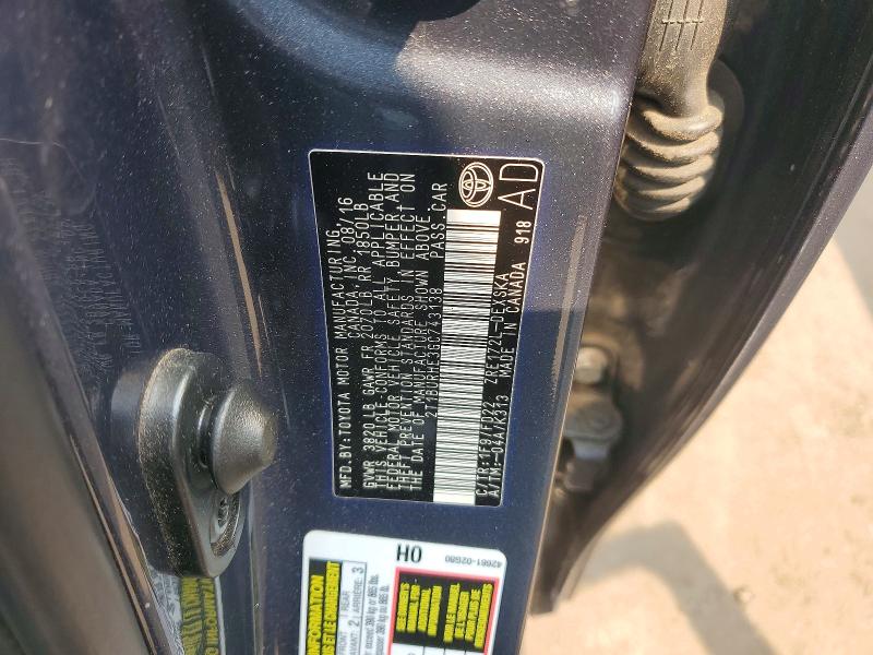 Продажа на аукционе авто 2016 Toyota Corolla, vin: 2T1BURHE3GC743138, номер лота: 64492756