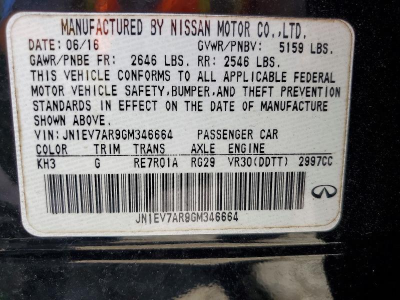 Auction sale of the 2016 Infiniti Q50, vin: JN1EV7AR9GM346664, lot number: 64726246