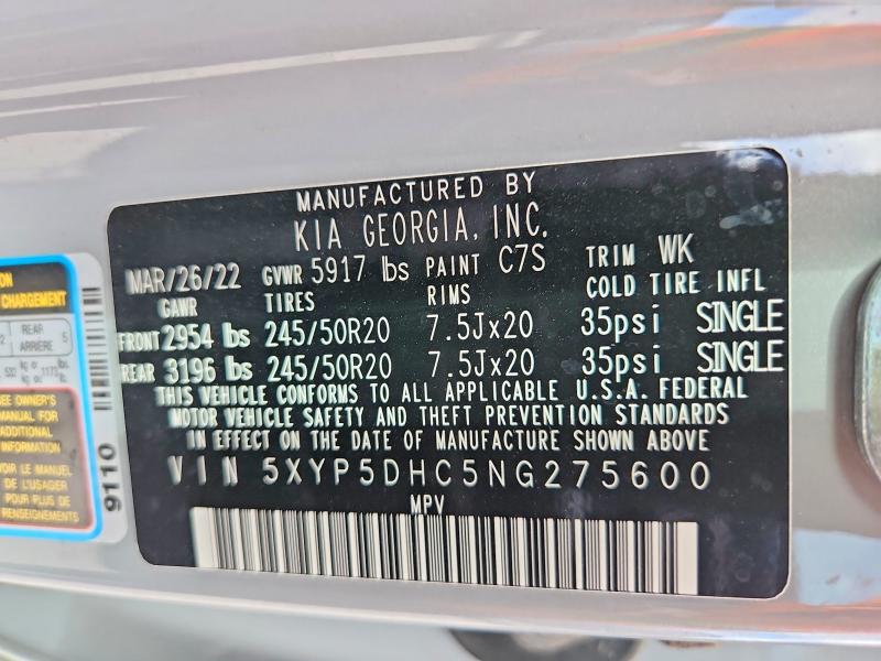 Продажа на аукционе авто 2022 Kia Telluride, vin: 5XYP5DHC5NG275600, номер лота: 67028366