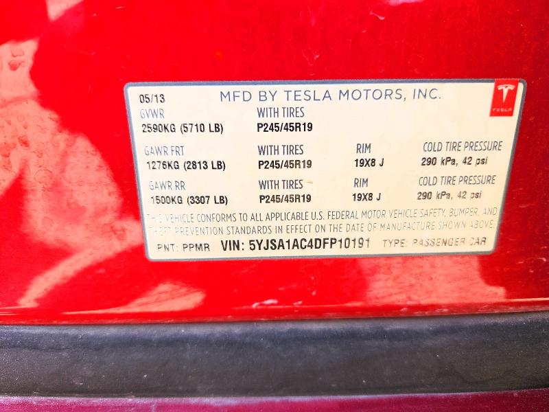 Aukcja sprzedaży 2013 Tesla Model S, vin: 5YJSA1AC4DFP10191, numer aukcji: 66585736