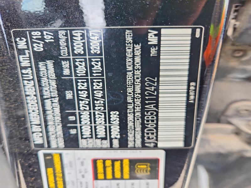 65881716 :رقم المزاد ، 4JGED6EB5JA112422 vin ، 2018 Mercedes-benz Gle Coupe مزاد بيع