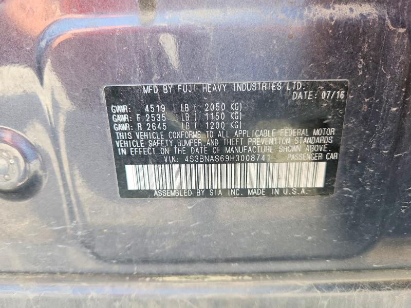 Aukcja sprzedaży 2017 Subaru Legacy, vin: 4S3BNAS69H3008741, numer aukcji: 62677306