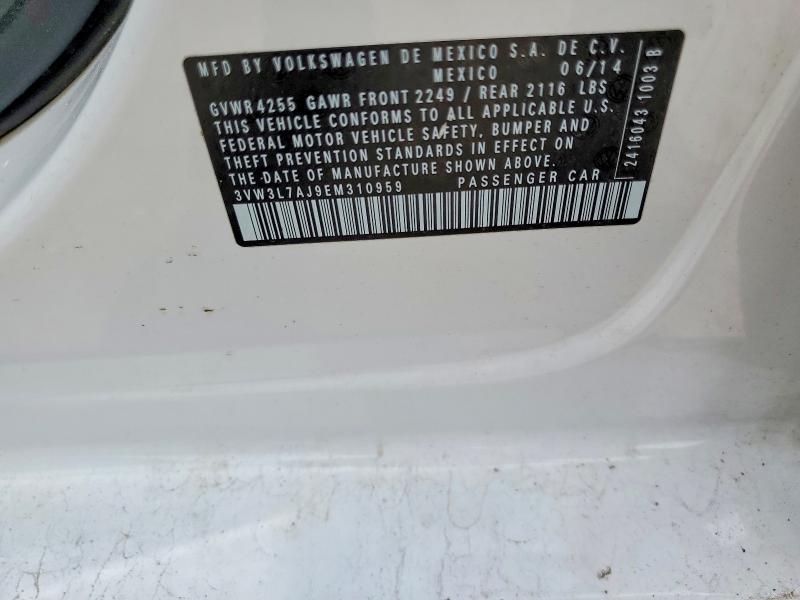 Aukcja sprzedaży 2014 Volkswagen Jetta, vin: 3VW3L7AJ9EM310959, numer aukcji: 64612806