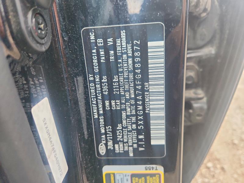 65565236 :رقم المزاد ، 5XXGM4A74FG489872 vin ، 2015 Kia Optima مزاد بيع