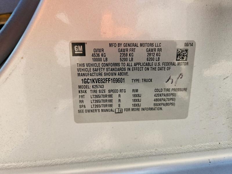 Продажа на аукционе авто 2015 Chevrolet Silverado, vin: 1GC1KVE82FF169601, номер лота: 66260226