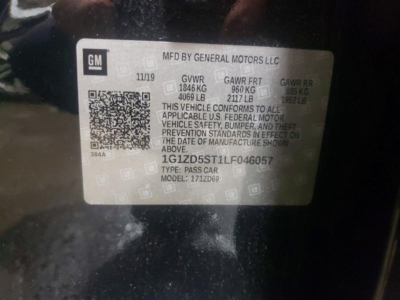 Aukcja sprzedaży 2020 Chevrolet Malibu, vin: 1G1ZD5ST1LF046057, numer aukcji: 65277306