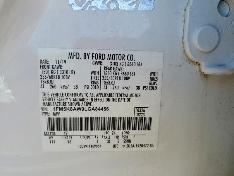 Aukcja sprzedaży 2020 Ford Explorer, vin: 1FM5K8AW9LGA84456, numer aukcji: 66692336