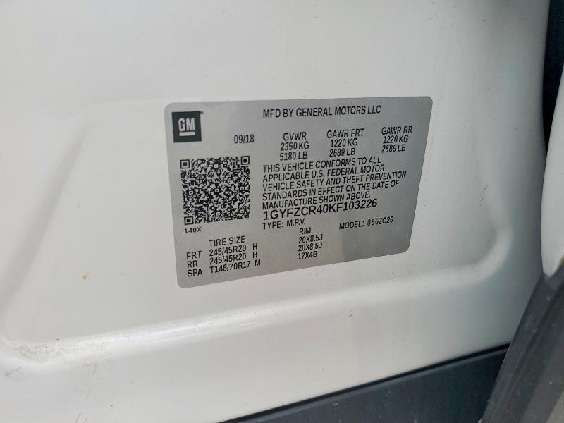 2019 Cadillac Xt4 მანქანა იყიდება აუქციონზე, vin: 1GYFZCR40KF103226, აუქციონის ნომერი: 63817306