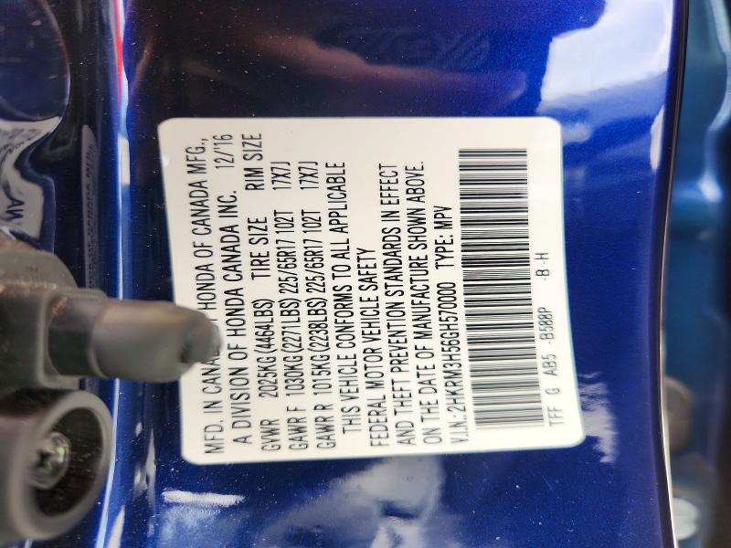 Aukcja sprzedaży 2016 Honda Cr-v, vin: 2HKRM3H56GH570000, numer aukcji: 66053066