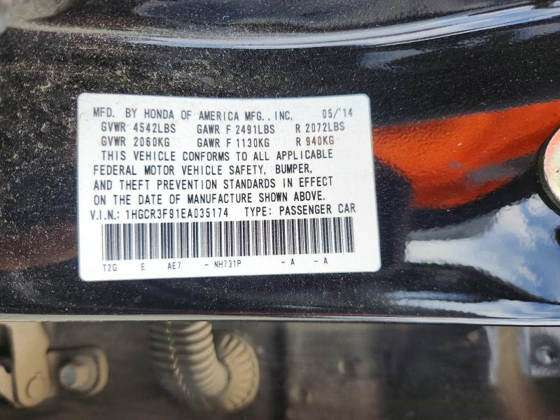 67036366 :رقم المزاد ، 1HGCR3F91EA035174 vin ، 2014 Honda Accord مزاد بيع