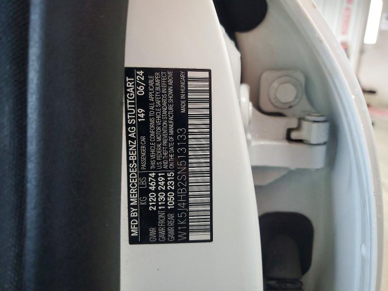 Продажа на аукционе авто 2025 Mercedes-benz Cla, vin: W1K5J4HB2SN513133, номер лота: 64548126
