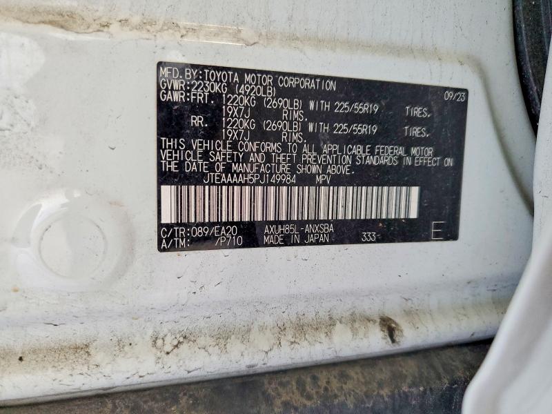 Aukcja sprzedaży 2023 Toyota Venza, vin: JTEAAAAH5PJ149984, numer aukcji: 65519286