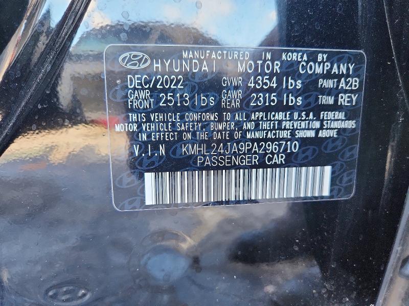 2023 Hyundai Sonata მანქანა იყიდება აუქციონზე, vin: KMHL24JA9PA296710, აუქციონის ნომერი: 64464936