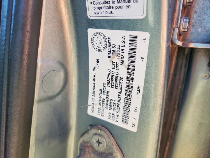 66776516 :رقم المزاد ، 5J6RE3H3XAL800632 vin ، 2010 Honda Cr-v مزاد بيع