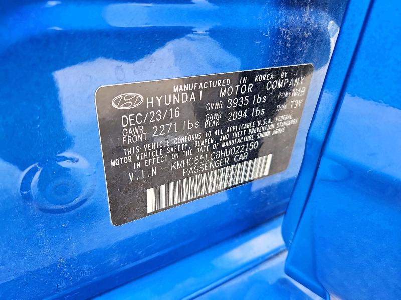 Продаж на аукціоні авто 2017 Hyundai Ioniq, vin: KMHC65LC8HU022150, номер лоту: 63594276