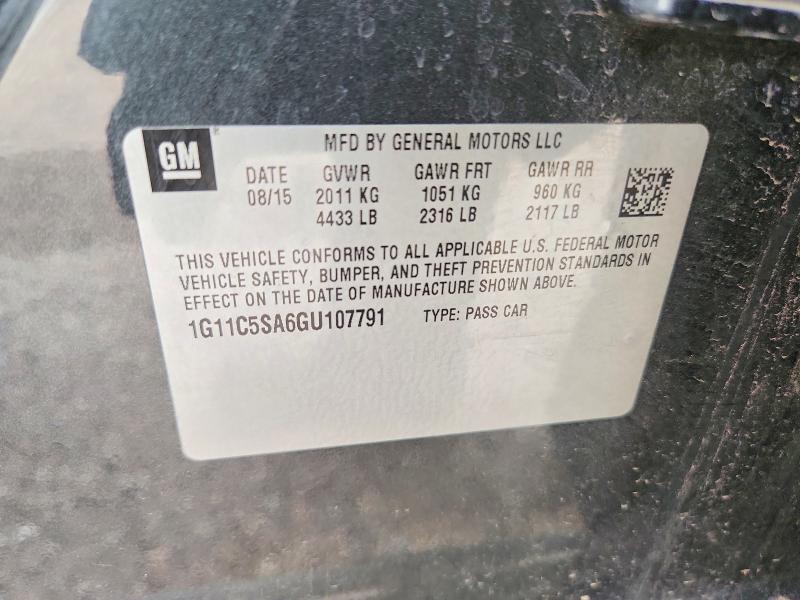 Aukcja sprzedaży 2016 Chevrolet Malibu Limited, vin: 1G11C5SA6GU107791, numer aukcji: 65839806