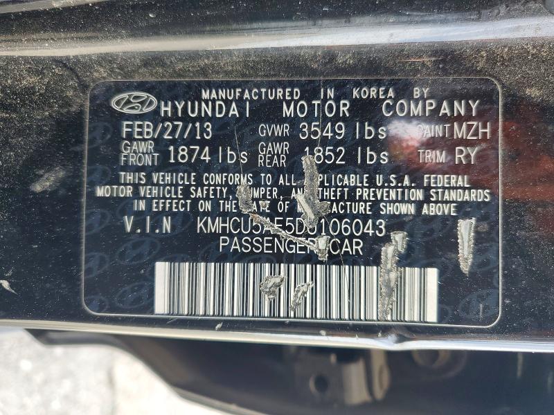 Aukcja sprzedaży 2013 Hyundai Accent, vin: KMHCU5AE5DU106043, numer aukcji: 65204456