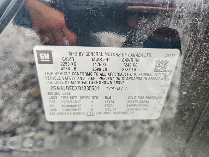 Продажа на аукционе авто 2011 Chevrolet Equinox, vin: 2GNALBECXB1335601, номер лота: 64739316